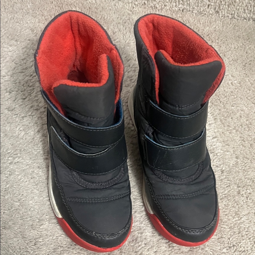 Sorel Kids Black and Red Boots